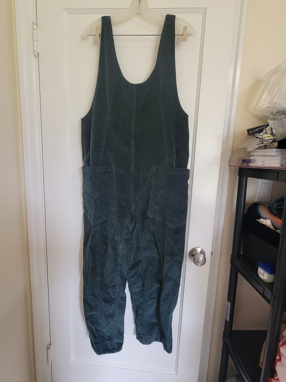 Women's Aaron and Amber Green Corduroy Jumpsuit Overalls